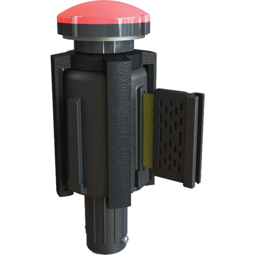 PLUS Barrier System Strobe Light Bracket & Red Strobe Light, Black D. Morneault & Fils