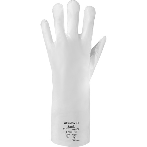 Gants r&eacute;sistants aux produits chimiques ALPHATEC 02-100, Taille 6, 15" lo, PEHP, 2,4 mils D. Morneault & Fils