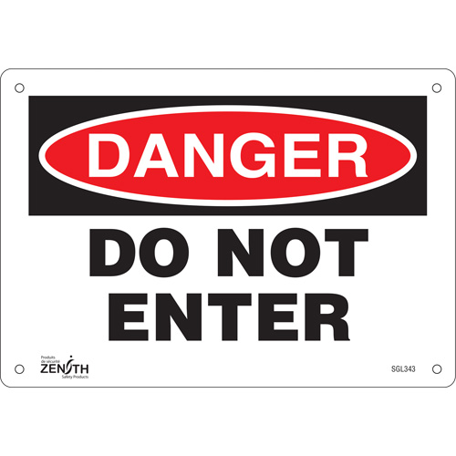Enseigne Do Not Enter, 7" x 10", Aluminium, Anglais D. Morneault & Fils