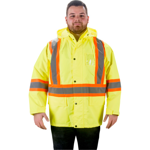 Imperm&eacute;able RZ1000, Polyester, Petit, Jaune lime haute visibilit&eacute; D. Morneault & Fils