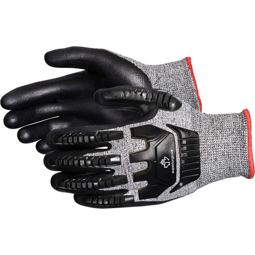 Gants en tricot de composite r&eacute;sistant aux coupures et antichoc TenActiv, 6, Paume en Synth&eacute;tique, Poignet Poignet en tricot D. Morneault & Fils