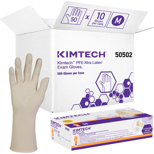 Kimtech XTRA-PFE Medical Gloves, Medium, Latex, 6-mil, Powder-Free, White, Class 2 D. Morneault & Fils