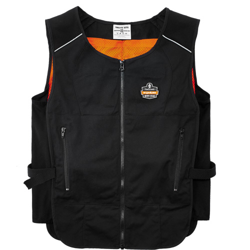 Veste de refroidissement &agrave; changement de phase l&eacute;g&egrave;re avec sachets 6260 Chill-Its, Petit/Moyen, Noir D. Morneault & Fils