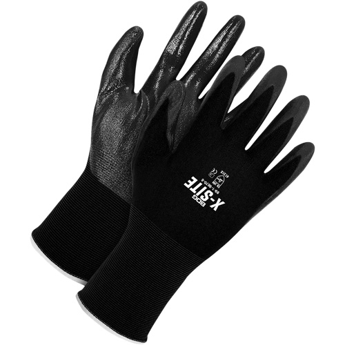 Coated Gloves, 10, Bi-Polymer Coating, 15 Gauge, Nylon Shell D. Morneault & Fils
