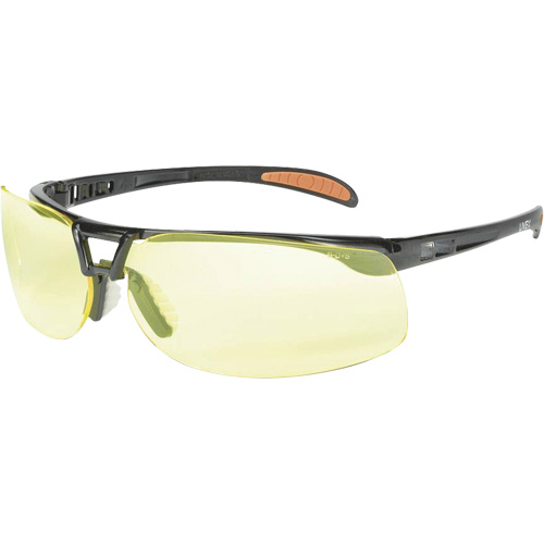 Prot&eacute;g&eacute; Safety Glasses with HydroShield Lenses, Amber Lens, Anti-Fog/Anti-Scratch, ANSI Z87+ D. Morneault & Fils