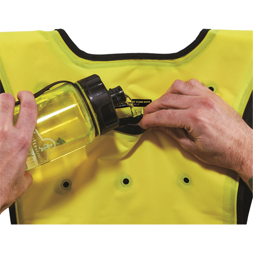 Chill-Its&reg; 6687 Economy Dry Evaporative Cooling Vest, Large/X-Large, High Visibility Lime-Yellow D. Morneault & Fils