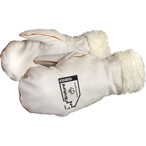 Mitaines en cuir de vache naturel Endura Winter Chopper, Taille Grand, Mitaine D. Morneault & Fils