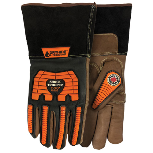 Gants 5785G Shock Trooper, T-petit, Paume en Ch&egrave;vre, Poignet Manchette D. Morneault & Fils