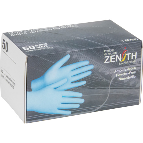 Vending Pack Disposable Gloves, Medium, Nitrile, 4.5-mil, Powder-Free, Blue D. Morneault & Fils