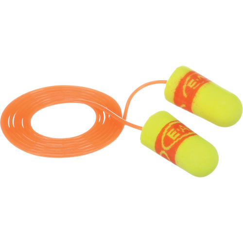 Bouchons d'oreilles SuperFit E-A-Rsoft, Paire - Sac en poly, Avec cordon D. Morneault & Fils