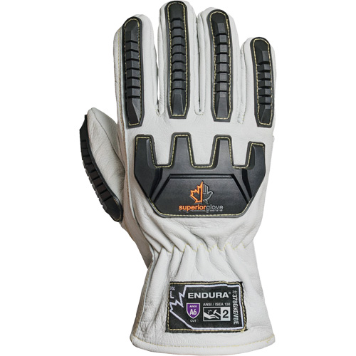 Endura&reg; 378GKGVBE Cut & Impact Resistant Gloves, Small, Goatskin Palm, Driver Cuff D. Morneault & Fils
