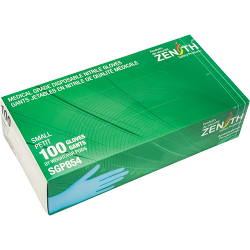 Puncture-Resistant Medical-Grade Disposable Gloves, Small, Nitrile, 3.5-mil, Powder-Free, Blue, Class 2 D. Morneault & Fils