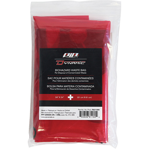 Dynamic Hazardous Waste Bags, Infectious Waste, 24" L x 24" W, 12 microns D. Morneault & Fils