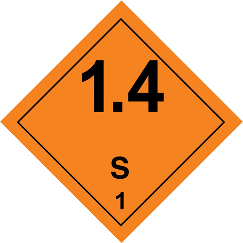 Hazardous Material Handling Labels, 4" L x 4" W, Black on Orange D. Morneault & Fils