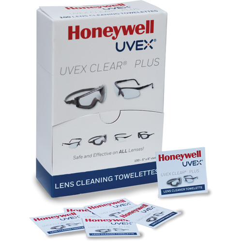 Uvex&reg; Clear&reg; Plus Towelettes, 5.25" x 8", Pack Of 100 D. Morneault & Fils