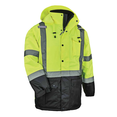 GloWear&reg; 8384 Type R Thermal Parka, High Visibility Lime-Yellow, Large D. Morneault & Fils