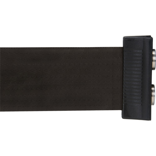 Wall Mount Barrier with Magnetic Tape, Steel, Screw Mount, 7', Black Tape D. Morneault & Fils