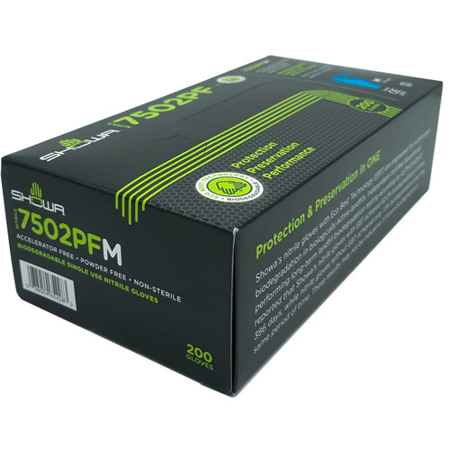 Gants jetables biod&eacute;gradable, T-petit, Nitrile, 2,5 mils, Sans poudre, Bleu D. Morneault & Fils