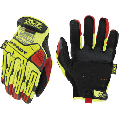 Hi-Viz M-Pact&reg; D4-360 Impact Gloves, 8, Synthetic Palm, Hook & Loop Cuff D. Morneault & Fils