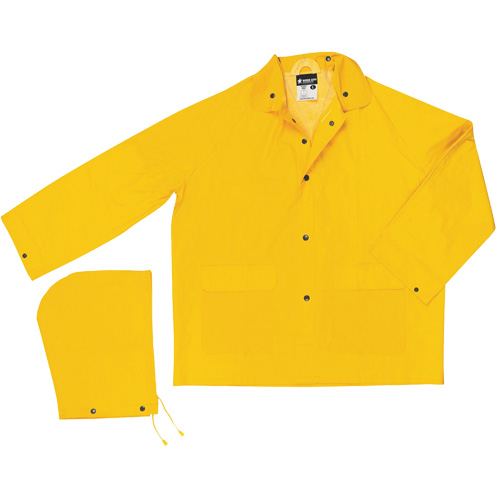 Imperm&eacute;able de s&eacute;rie classique avec capuchon amovible, Polyester/PVC, T-Grand, Jaune D. Morneault & Fils