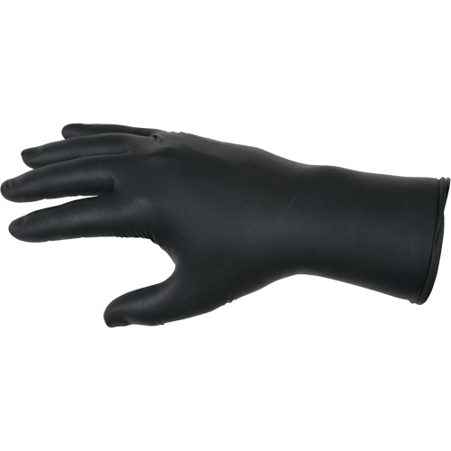 Gants jetables NitriShield Stealth Extra, Grand, Nitrile, 6 mils, Sans poudre, Noir D. Morneault & Fils