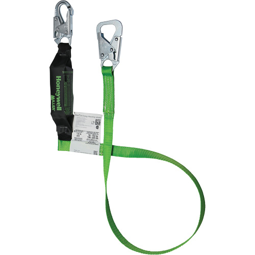 Miller&reg; BackBiter&reg; Tie-Back Lanyard, 6', Locking Snap Hook Center, Locking Snap Hook Leg Ends, Nylon/Polyester D. Morneault & Fils