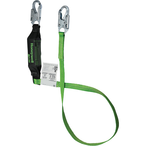 Miller&reg; HP Shock-Absorbing Lanyard, 6', Locking Snap Hook Center, Locking Snap Hook Leg Ends, Polyester D. Morneault & Fils