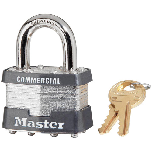 Cadenas lamin&eacute;, Argent, Cl&eacute;s identiques, Acier lamin&eacute;, Largeur de 1-3/4" D. Morneault & Fils
