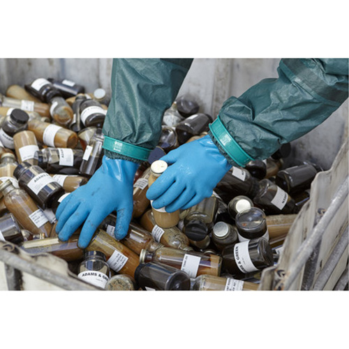 AlphaTec&reg; 04-003 Chemical Resistant Gloves, Size 8, 14" L, Nitrile/PVC, Fleece Inner Lining, Winter Weight D. Morneault & Fils