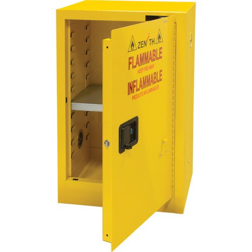 Flammable Storage Cabinet, 12 gal., 1 Door, 23" W x 35" H x 18" D D. Morneault & Fils
