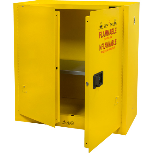 Flammable Storage Cabinet, 30 gal., 2 Door, 43" W x 44" H x 18" D D. Morneault & Fils
