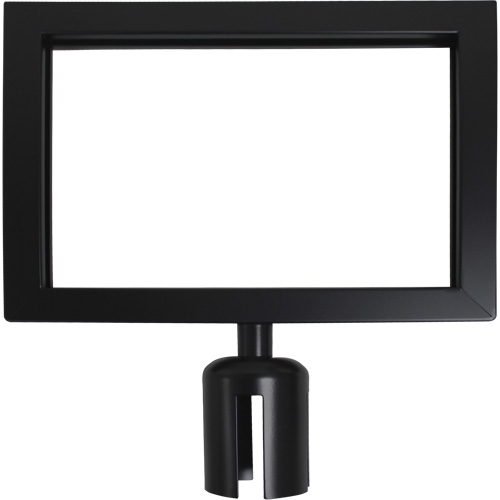 Cadre d'enseigne pour poteau de barri&egrave;re pour le contr&ocirc;le des foules, Noir D. Morneault & Fils