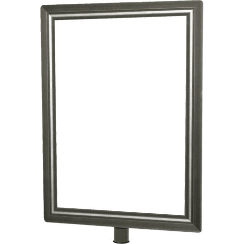 Heavy-Duty Vertical Sign Holder for Classic Posts, Satin Chrome D. Morneault & Fils