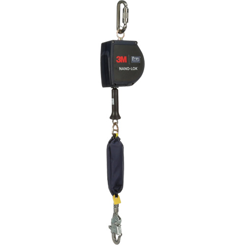 Cordage de s&eacute;curit&eacute; autor&eacute;tractable allong&eacute; Nano-Lok, 15', Acier inoxydable, Pivotant D. Morneault & Fils