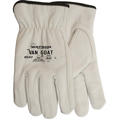 Van Goat Cut Resistant Work Gloves, Large, 36 cal/cm², Level 3, NFPA 70E D. Morneault & Fils