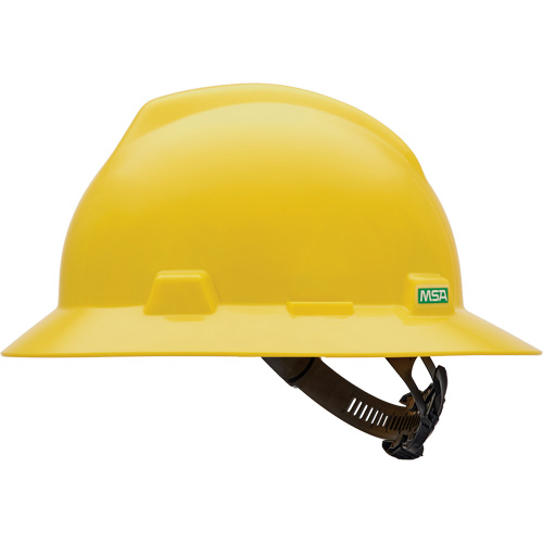 Casque de s&eacute;curit&eacute; &agrave; fente et bordure compl&egrave;te V-Gard, R&eacute;pond aux normes CSA type 1, Suspension Glissement rapide, Non ventil&eacute; D. Morneault & Fils
