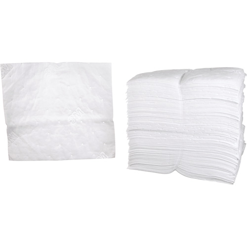Feuilles absorbantes p&eacute;trochimiques, Huile seulement, 19" x 17", 38,7 gal. d'absorption D. Morneault & Fils