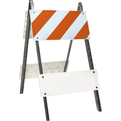 Prismatic Barricade, Folding, 24" L x 45" H, Orange/White D. Morneault & Fils