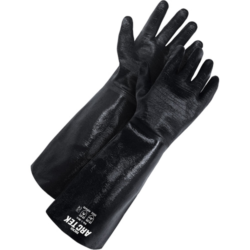 Gant enduit Arc Tek, Taille 10, 9" lo, N&eacute;opr&egrave;ne, Doublure en Jersey D. Morneault & Fils