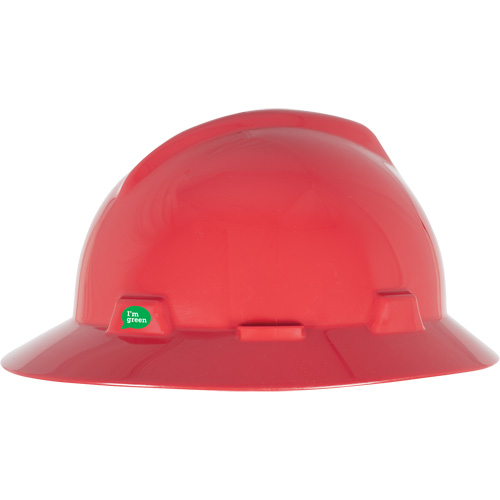 V-Gard&reg; GREEN Slotted Full Brim Hard Hat, Meets CSA Type 1, Ratchet Suspension D. Morneault & Fils
