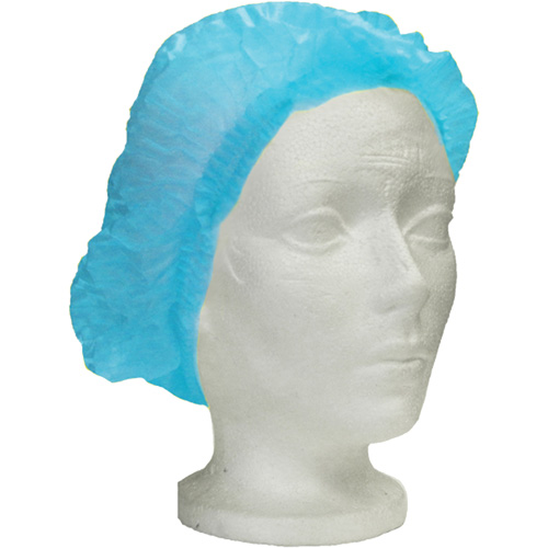Ronco Care Pleated Bouffant Cap, Polypropylene, 24", Blue D. Morneault & Fils