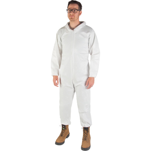Premium Coveralls, 4X-Large, White, Microporous D. Morneault & Fils