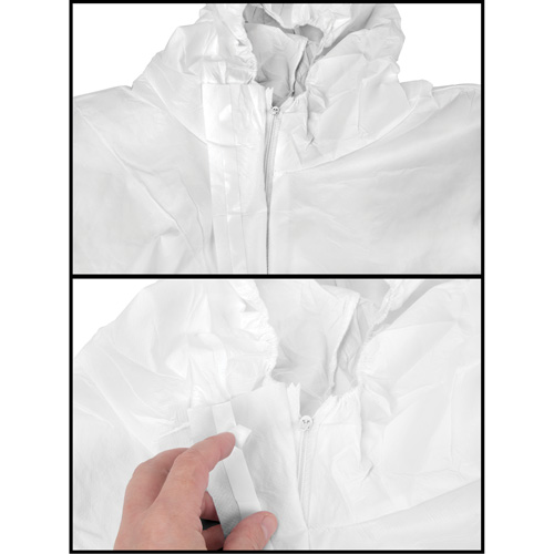 Combinaisons &agrave; capuchon de premi&egrave;re qualit&eacute;, T-Grand, Blanc, Microporeux D. Morneault & Fils