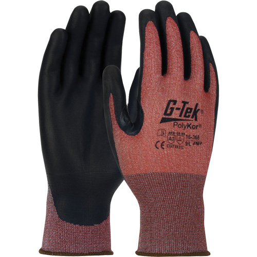 Gants r&eacute;sistants aux coupures G-Tek PolyKor X7 Neuroma, Taille Petit, Calibre 18, Rev&ecirc;tement Polyur&eacute;thane, Enveloppe en Poly&eacute;thyl&egrave;ne, ASTM ANSI niveau A3/EN 388 niveau C D. Morneault & Fils