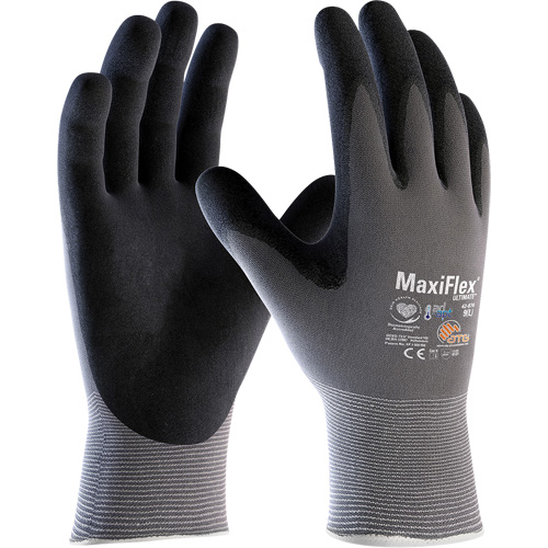 Gants enduits ATG MaxiFlex Ultimate AD-APT, Petit, R&ecirc;vetement Mousse de nitrile, Calibre 15, Enveloppe en Nylon/Spand D. Morneault & Fils