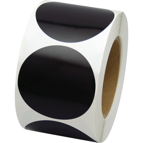 Coloured Marking Dots, Circle, 3" L x 3" W, Black, Vinyl D. Morneault & Fils