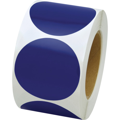 Coloured Marking Dots, Circle, 3" L x 3" W, Blue, Vinyl D. Morneault & Fils