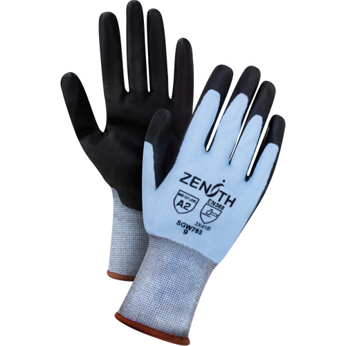 Gants r&eacute;sistants &agrave; la coupe &agrave; dext&eacute;rit&eacute; ultime, Taille T-Grand, Calibre 18, Rev&ecirc;tement Polyur&eacute;thane, Enveloppe en PEHP, ASTM ANSI niveau A2/EN 388 niveau B D. Morneault & Fils