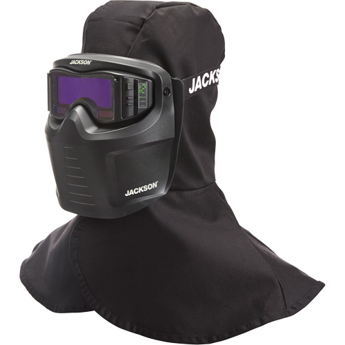 Rebel ADF Welding Mask, 3.5" L x 1.3" W View Area, 3/5-12 Shade Range, Black D. Morneault & Fils
