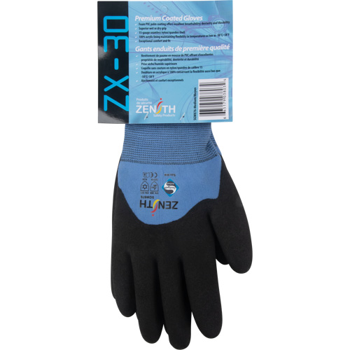 Gants enduits ZX-30° de premi&egrave;re qualit&eacute;, T-Grand, R&ecirc;vetement Mousse de PVC, Calibre 15, Enveloppe en Nylon D. Morneault & Fils